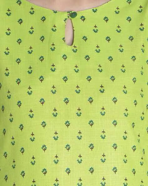 Light Green Booti Print Kurta