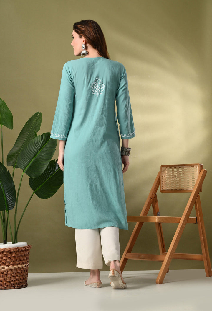 Light Blue Premium Chikankari Kurta