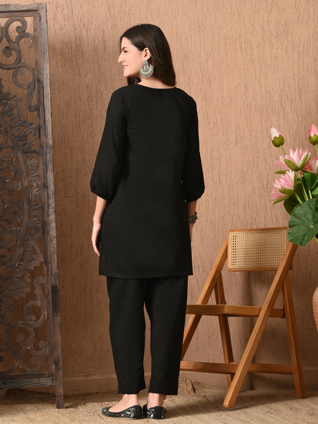 Midnight Black Solid Co-Ord Set