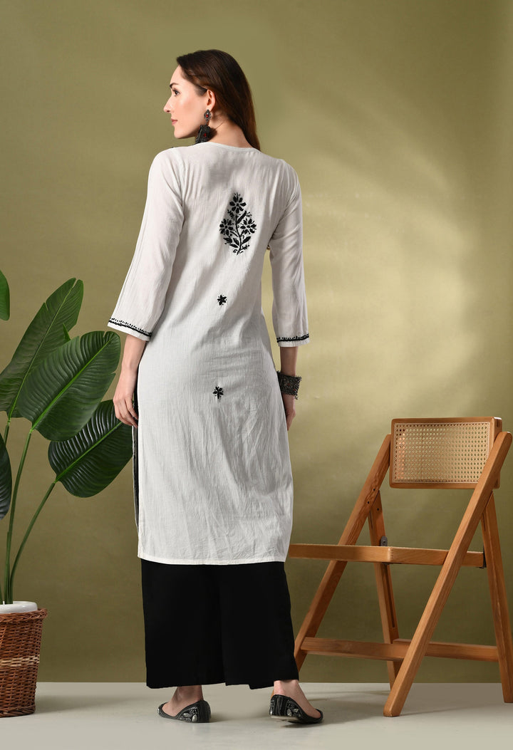 White Premium Chikankari Kurta