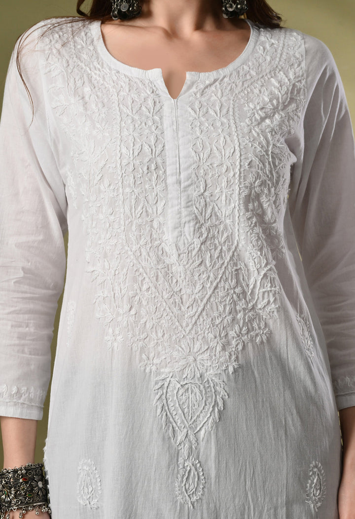 Pure White Premium Chikankari Kurta