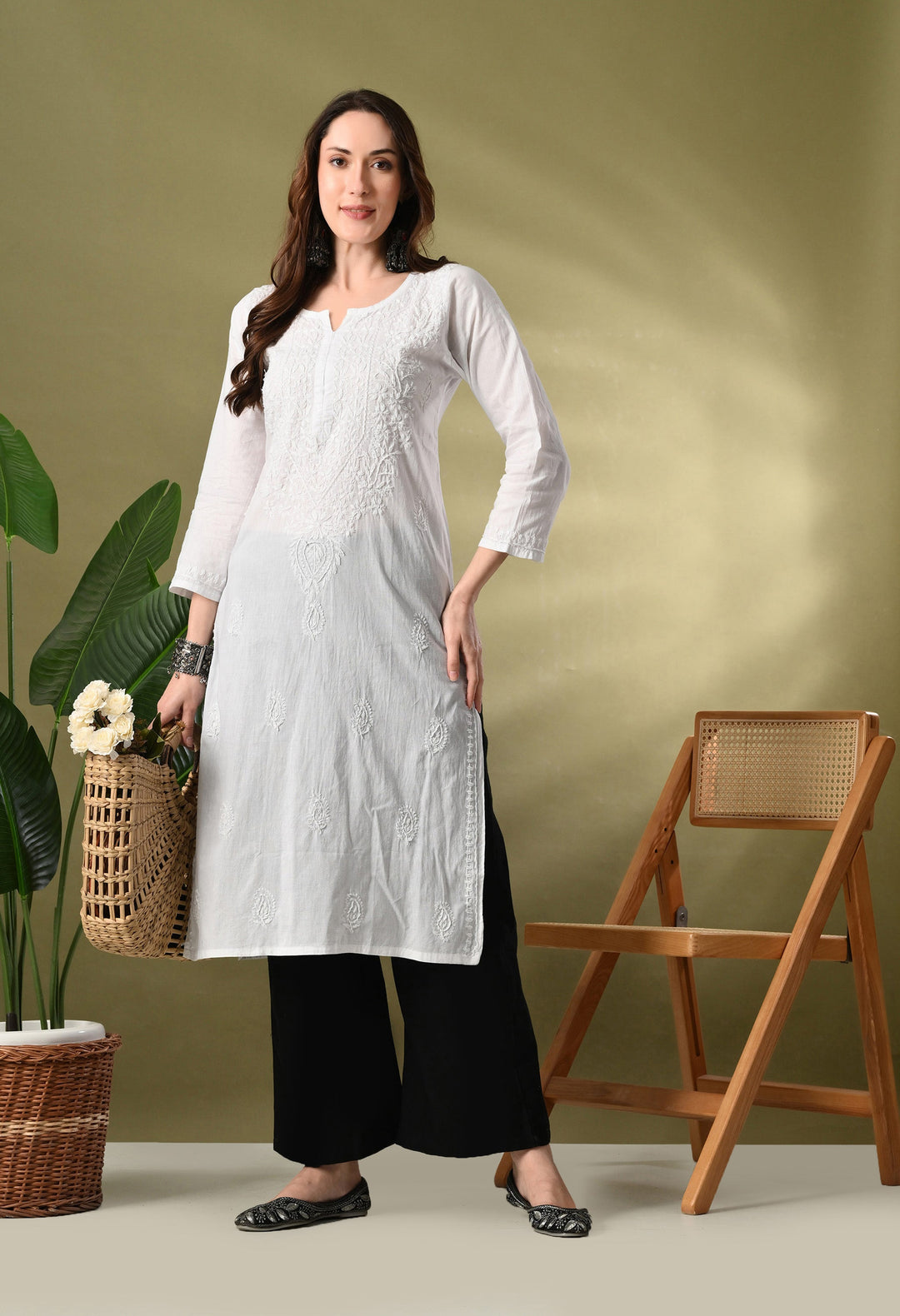 Pure White Premium Chikankari Kurta