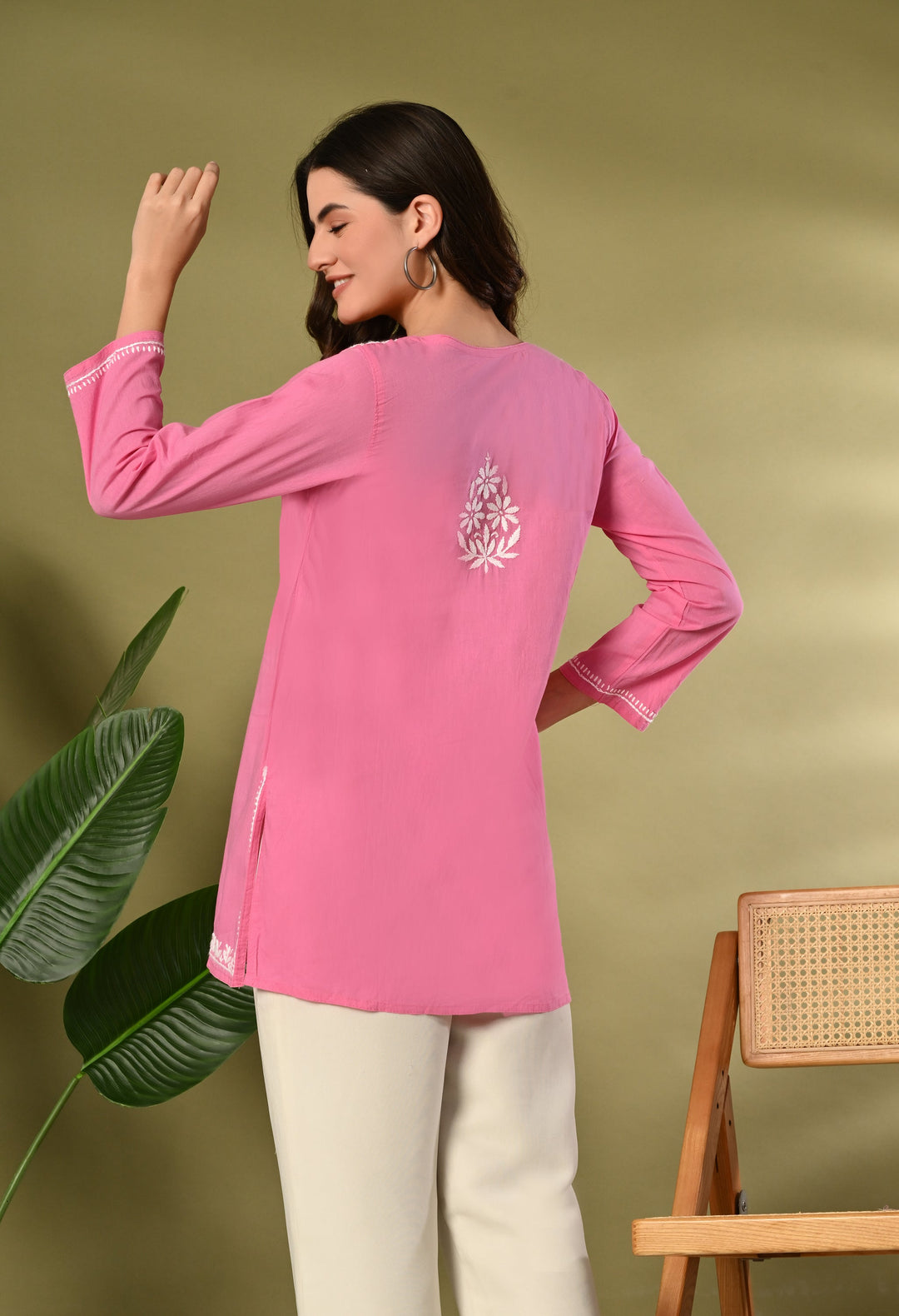 Blush Pink Premium Chikankari Kurti