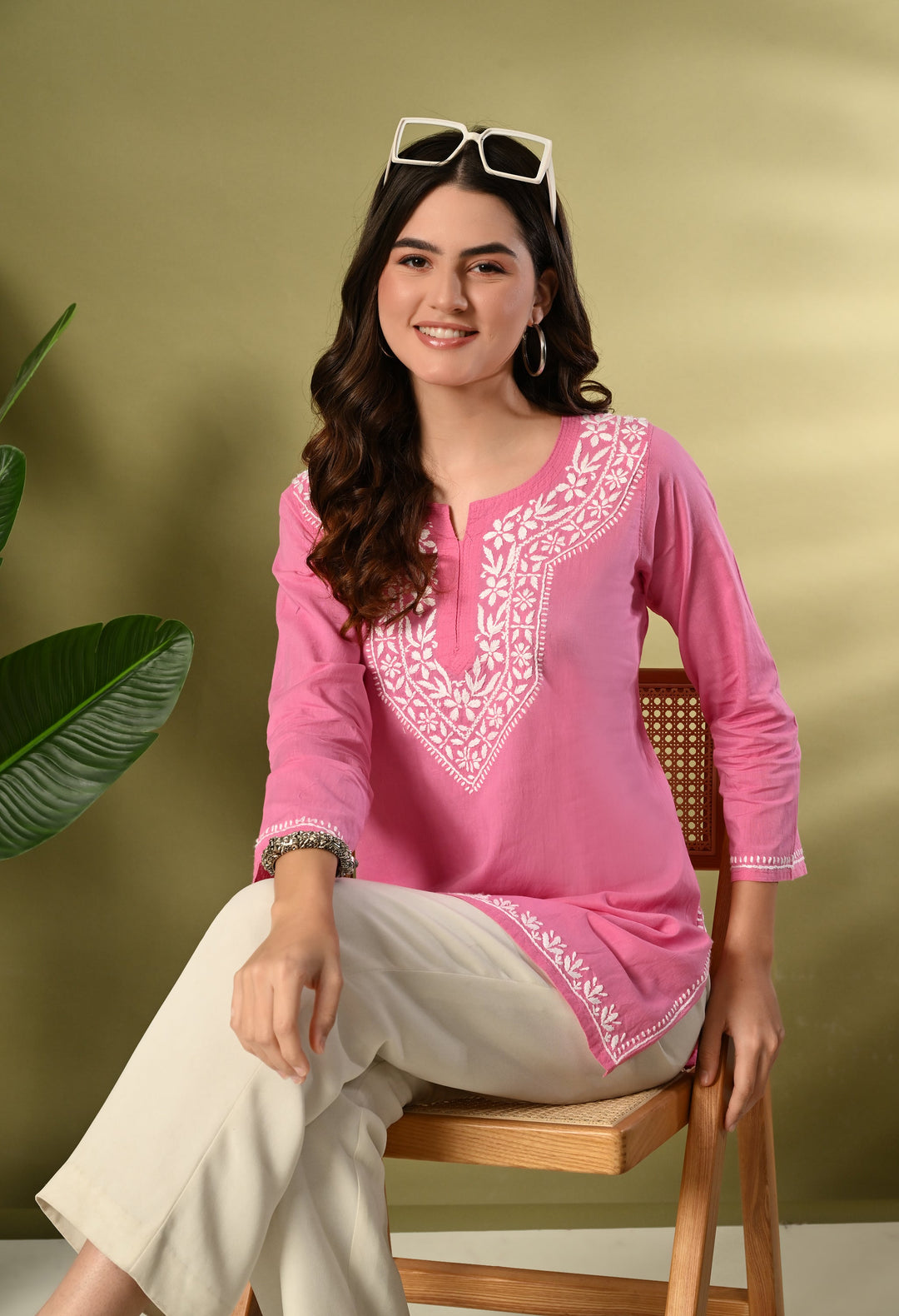 Blush Pink Premium Chikankari Kurti