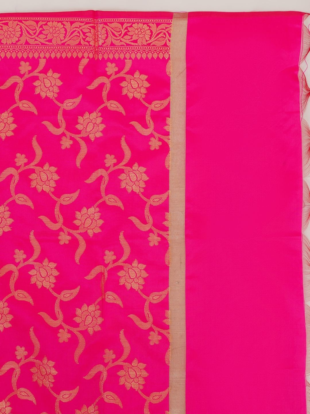 Magenta Woven Design Banarasi Silk Dupatta