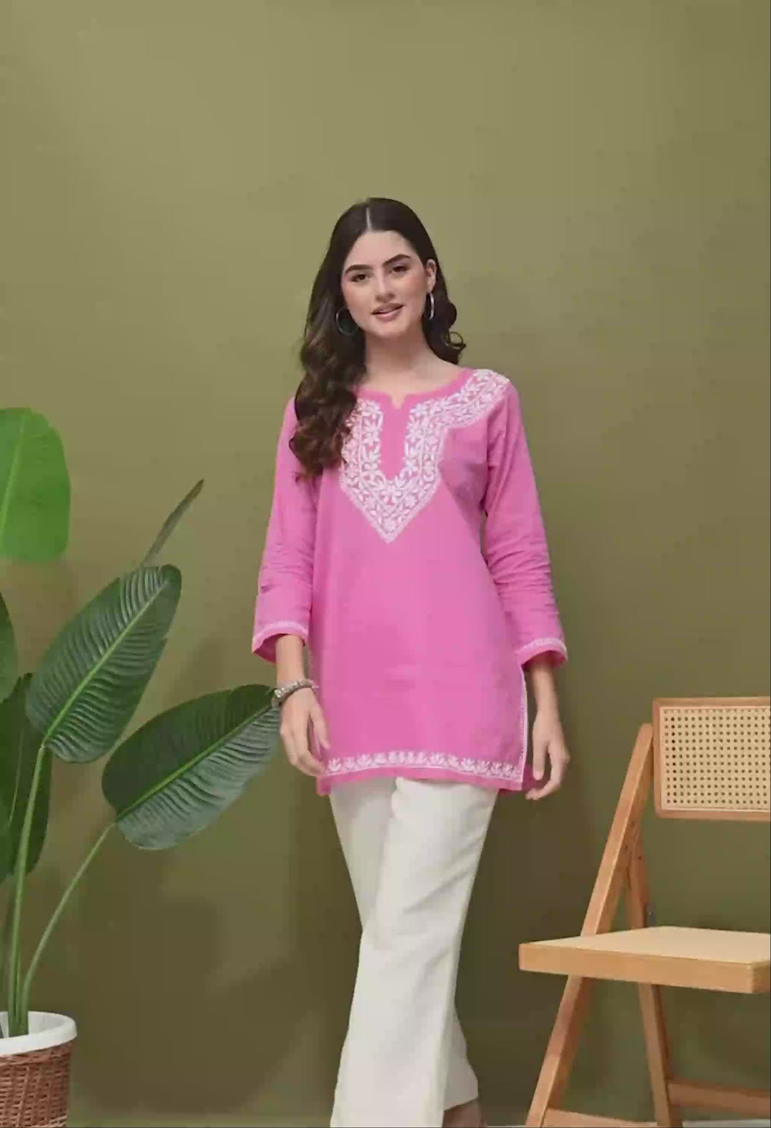Blush Pink Premium Chikankari Kurti